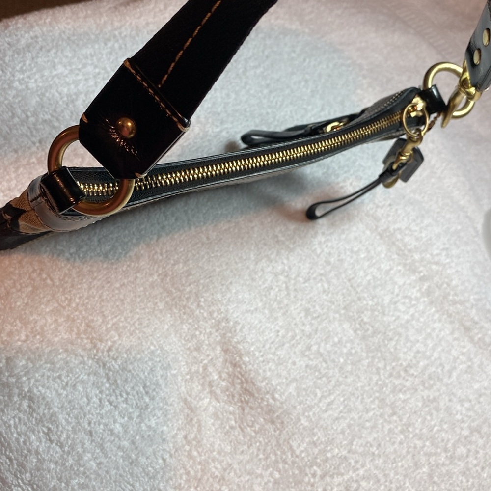 Coach Black and Gray Mini Bag with adjustable strap closure - Picture 5 of 13